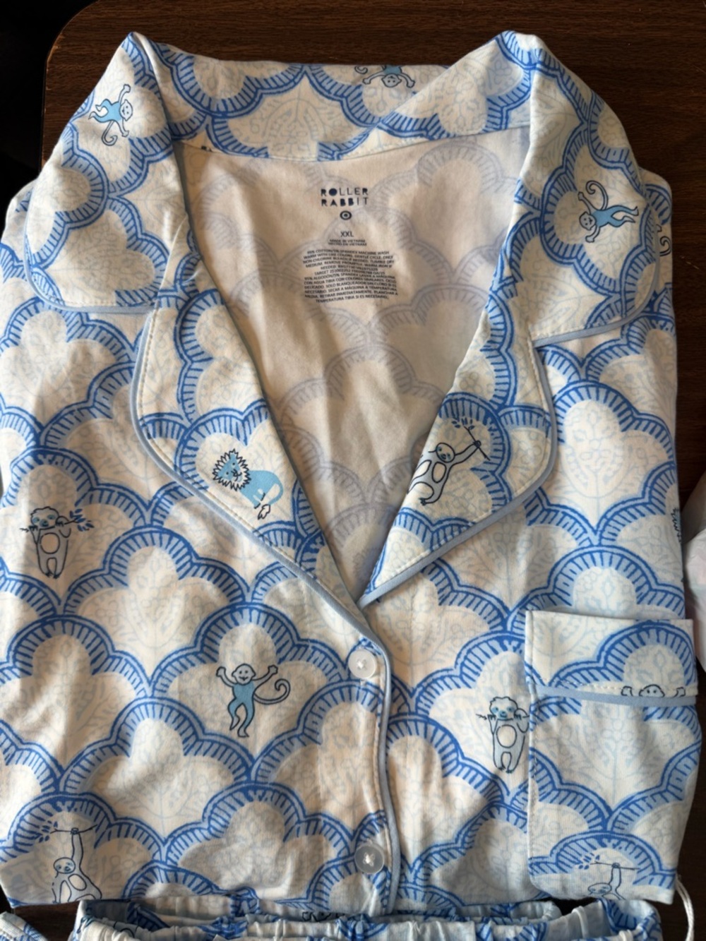 Roller Rabbit x Target Blue Trellis Pajama Set